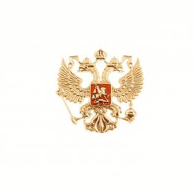 Брошь из золочёного серебра Atoll ЗСГерб РФ-925-зэ с эмалью ЗСГерб РФ-925-зэ фото